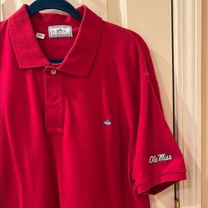 Ole Miss Southern Tide Men’s Red Polo Shirt